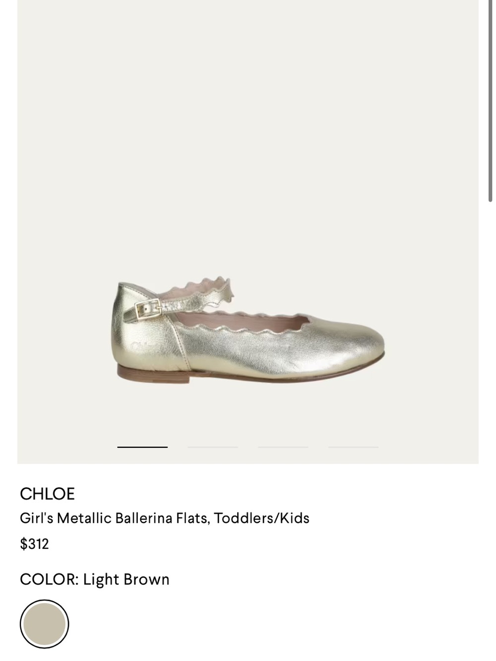 CHLOE
Girl's Metallic Ballerina Flats